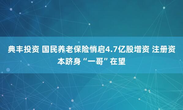 典丰投资 国民养老保险悄启4.7亿股增资 注册资本跻身“一哥”在望